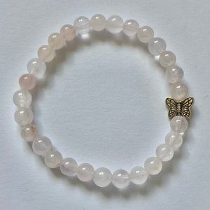 🦋🦋🦋 Rose Quartz Crystal Energy Bracelet 🦋🦋🦋 Handmade